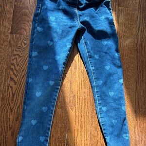 Mini Boden denim leggings  with Heart Design